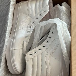 VANS Canvas Sk8-Hi True White Shoes 11.5